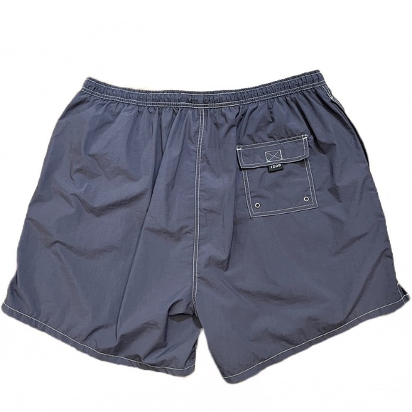 🏝️ Izod Swim Trunks | Navy Blue | Lined | Drawstring Waist | Men's Size 2X - Picture 2 of 11